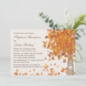 Einladungen zur Hochzeit im Herbst von gestuften B (Stehend Vorderseite)