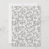 Einladungen zur Hochzeit in Grau und Gelb (Rückseite)