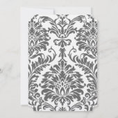 Einladungen zur Hochzeit in Grau und Gelb (Rückseite)