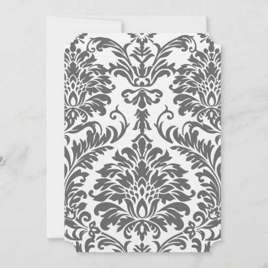 Einladungen zur Hochzeit in Grau und Gelb (Rückseite)