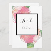 Einladungen zur Hochzeit in Rose (Vorne/Hinten)