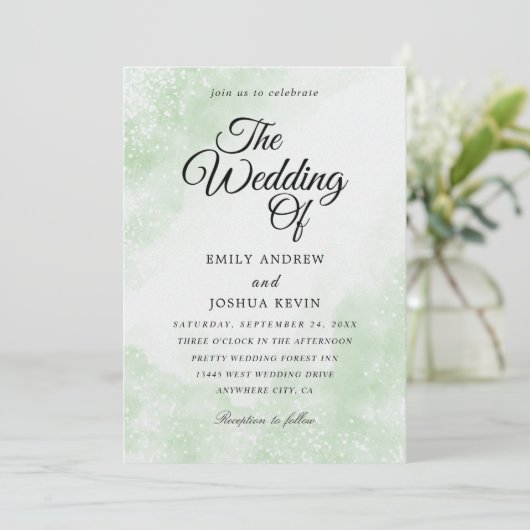 Einladungen zur Hochzeit in weißgestrichenem Wasse (Stehend Vorderseite)