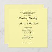 Einladungen zur Hochzeit mit festem hellgelben Gel (Vorne/Hinten)