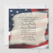 Einladungen zur Hochzeit von amerikanischen Fahnen (Vorderseite)