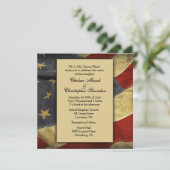 Einladungen zur Hochzeit von amerikanischen Fahnen (Stehend Vorderseite)