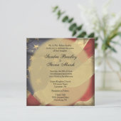 Einladungen zur Hochzeit von amerikanischen Fahnen (Stehend Vorderseite)