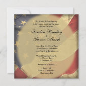 Einladungen zur Hochzeit von amerikanischen Fahnen (Vorderseite)