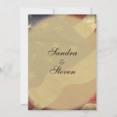 Einladungen zur Hochzeit von amerikanischen Fahnen (Rückseite)