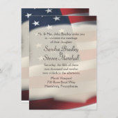 Einladungen zur Hochzeit von amerikanischen Fahnen (Vorne/Hinten)
