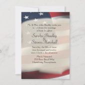 Einladungen zur Hochzeit von amerikanischen Fahnen (Vorderseite)