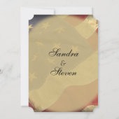 Einladungen zur Hochzeit von amerikanischen Fahnen (Rückseite)