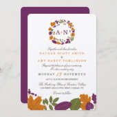 Einladungen zur Hochzeit von Artisan Cream Fall Wr (Vorne/Hinten)