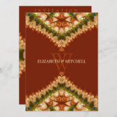 Einladungen zur Hochzeit von Bohemischen Pfauenspi (Vorne/Hinten)