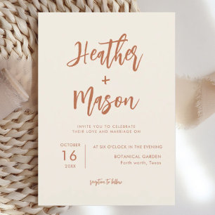 Einladungen zur Hochzeit von Boho Wüste Rust