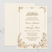 Einladungen zur Hochzeit von Botanica nikahl (Vorne/Hinten)