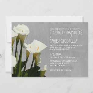 Einladungen zur Hochzeit von Calla Lily