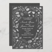 Einladungen zur Hochzeit von Charcogray & Silver (Vorne/Hinten)