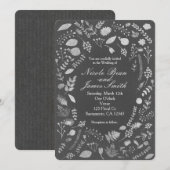 Einladungen zur Hochzeit von Charcogray & Silver (Vorne/Hinten)