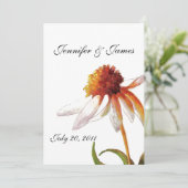 Einladungen zur Hochzeit von Daisy Schwarz-weiß (Stehend Vorderseite)