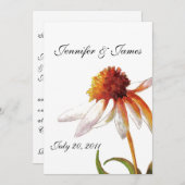 Einladungen zur Hochzeit von Daisy Schwarz-weiß (Vorne/Hinten)