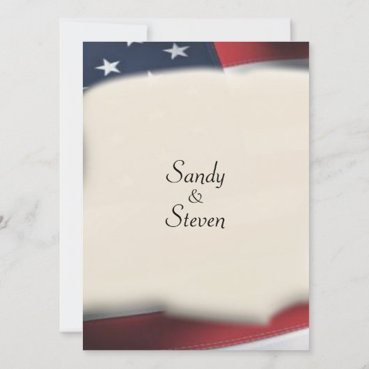 Einladungen zur Hochzeit von Fahnen (Rückseite)