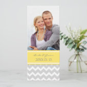Einladungen zur Hochzeit von Foto Graugelb Zickzac (Stehend Vorderseite)