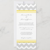 Einladungen zur Hochzeit von Foto Graugelb Zickzac (Rückseite)