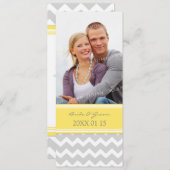 Einladungen zur Hochzeit von Foto Graugelb Zickzac (Vorne/Hinten)