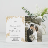 Einladungen zur Hochzeit von Frauen mit Foto (Stehend Vorderseite)