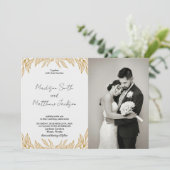 Einladungen zur Hochzeit von Frauen mit Foto (Stehend Vorderseite)