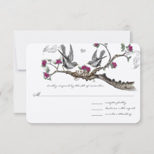 Einladungen zur Hochzeit von Fuchsia & Grauen Vint