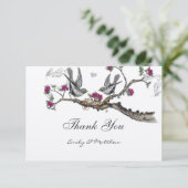 Einladungen zur Hochzeit von Fuchsia & Grauen Vint (Stehend Vorderseite)