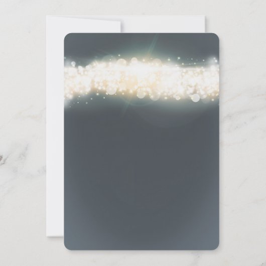 Einladungen zur Hochzeit von Gray Sparkle Light Bl (Rückseite)