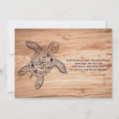 Einladungen zur Hochzeit von Hawaiian Turtle & Lig (Rückseite)