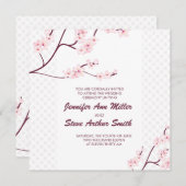 Einladungen zur Hochzeit von Kirsch-Blossom (Vorne/Hinten)