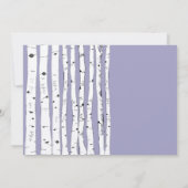 Einladungen zur Hochzeit von Lavender Birch Tree (Rückseite)