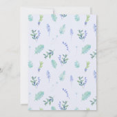 Einladungen zur Hochzeit von lila Frühjahrsflorald (Rückseite)