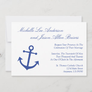 Einladungen zur Hochzeit von Nautical Boat Anchor 