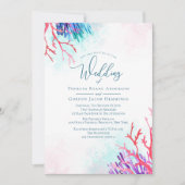 Einladungen zur Hochzeit von Ocean Coral (Vorderseite)