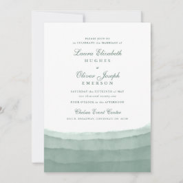 Einladungen zur Hochzeit von Sage Green Watercolor