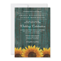 Einladungen zur Hochzeit von Türkis und Braun