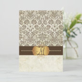 Einladungen zur Hochzeit von Vintagen Spitzen (Stehend Vorderseite)