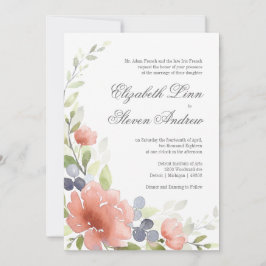 Einladungen zur Hochzeit von Wasserfarben