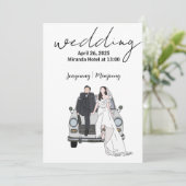 Einladungen zur Hochzeitsempfehlung (Stehend Vorderseite)