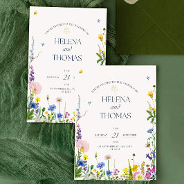 Einladungen zur Hochzeitsfeier der Wildblume