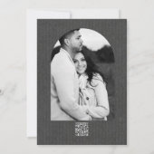 Einladungen zur Hochzeitsfeier in Charcoal, Gray & (Rückseite)