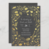 Einladungen zur Hochzeitsfeier in Charcoal, Gray & (Vorne/Hinten)