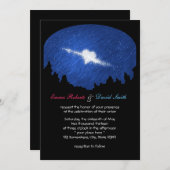 Einladungen zur Hochzeitsfeier in Classy Star Hear (Vorne/Hinten)