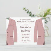 Einladungen zur Hochzeitsfeier in Rosa und Weiß (Stehend Vorderseite)