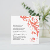 Einladungen zur Hübschen Korallenhochzeit (Stehend Vorderseite)